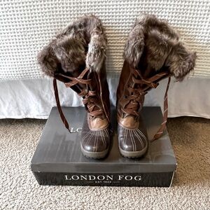 London Fog WOMENS MELTON 2 TALL WINTER BOOT